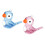 2pack Brightly Colored Water Bird Whistles-Blue and Pink 1