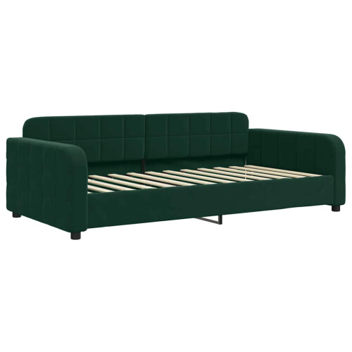 vidaXL sovesofa mørkegrøn 90x200 cm fløjl 1