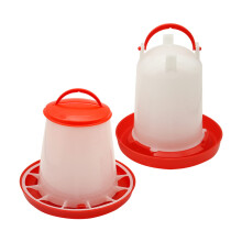 1.5L Chick Feeder and Waterer Set, Large Capacity SpillReducing Poultry Feeder and Drinker Kit