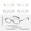 7.5x  Magnification Reading Glasses Blue Light Blocking Ultra Clear Vision Silver Frame 2