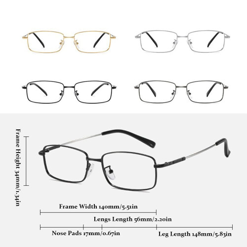 7.5x  Magnification Reading Glasses Blue Light Blocking Ultra Clear Vision Silver Frame 1