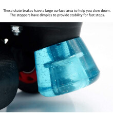 Roller Skate Toe Stoppers,1 Pair Universal PU Roller Skate Toe Stops Plugs Brake Block with Screws,