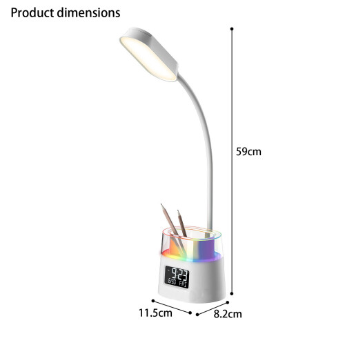 Timer Function Pen Holder Adjustable LED Lamp USB Power for 2