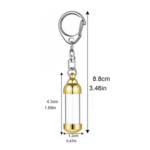 Compacts Cremains Holder Keychains Ideal for Attachment to-Red 2