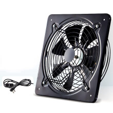 10 Inch Industrial Exhaust Fan 220V, Airflow Metal Ventilation Extractor Fan with Copper Motor for Kitchen and Workshop