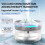 Vulcano Aromatherapy Machine Multi-Function Flame Luftfuktare 2L Parfym Diffusor med Stor Kapacitet Atmosfär Nattljus 7