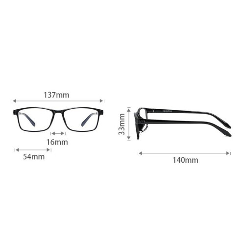 Blue Light Blocking Glasses Clear Vision Zero Power Computer Reading Eyeglasses Black Frame 2