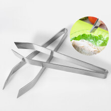 Antislip handgreep, roestvrijstalen gereedschap, ergonomisch ontworpen visgraatpincet voor zalm en forel, gratenverwijderaar met schuine uiteinden