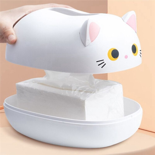 1Pcs Kitten Multifunctional Tissue Box, Tray Table Hygienic Cute Style Decoration 1