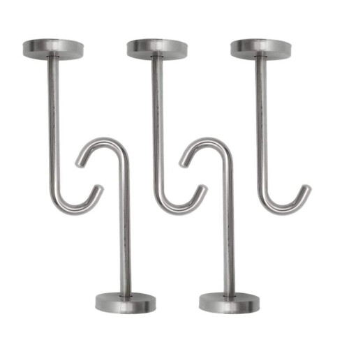 5 Pcs Wall Mount Ceiling Hooks,Swag Hooks,Stainless Steel Round Base Ceiling Hanger,Ceiling Hooks for Hang Plant Baskets