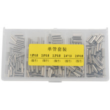250 Stks/Set Single Krimpen Mouw Vislijn Draad Leider Koperen Buis Connector Vissen Accessoires Lijn Buis