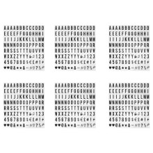 624 Pcs Cinématique Lightbox Remplacement Lettres et Chiffres Signes Noir pour A4 Light Letter Box Sign Message Board 65.4X35Mm(LED Light Box N'Est