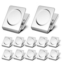 12er-Pack Große Magnetclips, Starke Magnetclips für Notizen, Magnetclips Zur Organisation, Chipclip-Magnete für das Klassenzimmer