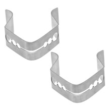 2Pcs Meat Thermometer Probe Clip Set for BBQ and Grilling, Heat‑Safe Holder, Easy Clean Design