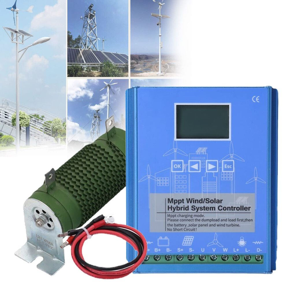 6000W Wind Solar Hybrid Mppt Charge Controller 24V With Dump Load For Wind Turbine And Solar Panel System 9310869816829