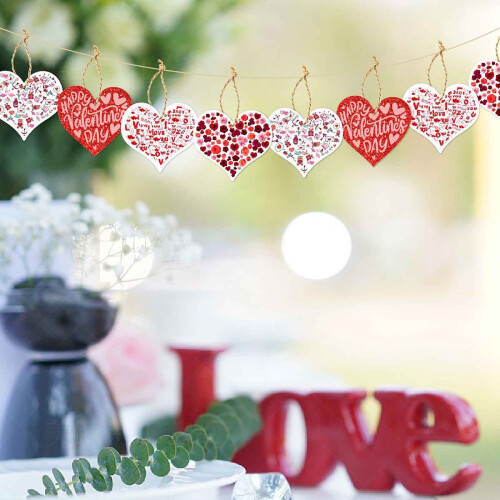 8-delte hængende dekorative valentinsdagsmærker 1