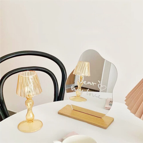 Acrylic makeup mirror frameless irregular 1 piece 2
