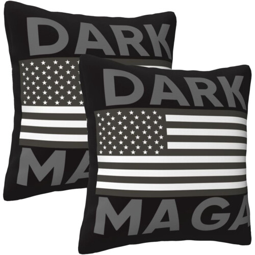 Conjunto de 2 capas de almofada AEFER Dark MAGA Trump2024 1