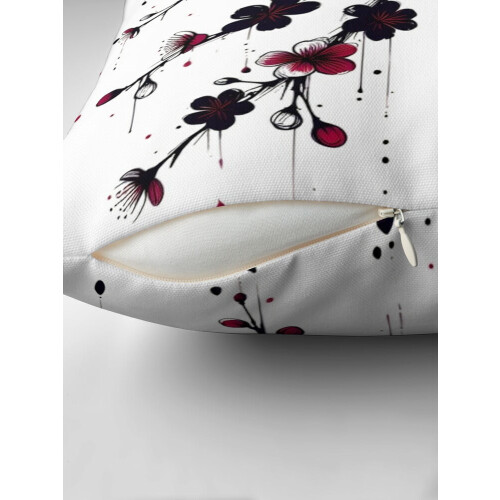Μαξιλαροθήκες AIVO Falling Black Sakura Cherry Blossom Throw, Θήκες Μαξιλαροθήκης, Θήκη Καναπέ, Διπλής 1