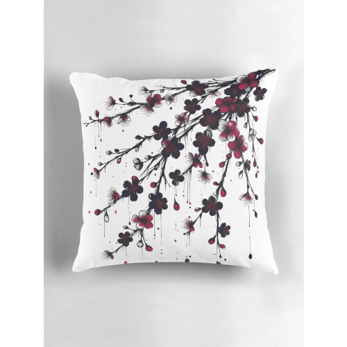 Μαξιλαροθήκες AIVO Falling Black Sakura Cherry Blossom Throw, Θήκες Μαξιλαροθήκης, Θήκη Καναπέ, Διπλής 2