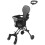 1Set Compact Travel Stroller Black Lightweight with Adjustable Handle 10