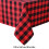 Red and Black Checkered Cotton Tablecloth 2
