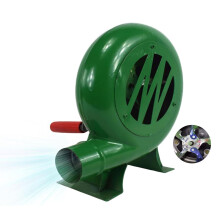 Manual Hand Crank BBQ Blower 250W Coal Lighter with Durable Metal Blade for Outdoor Cooking