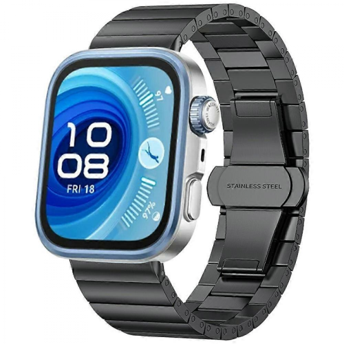 Kompatibel med Huawei Watch Fit 4/4 Pro udskiftningsrem i rustfrit stål 1