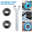 Llave angular para tuerca de bloqueo de brida de 5/8"-11, modelo 2025, compatible con la amoladora Milwaukee I2 CS x3. 4