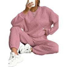 Women'S Sweatsuit 2 Piece Outfit, Plain Oversized Crewneck Sweatshirt and Sweatpants Set, Pullover Lounge Sets XXL