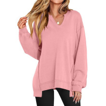 Women'S Oversized Sweatshirts Long Sleeve Shirts V Neck Loose Pullover 2025 Trendy Fall Outfit S