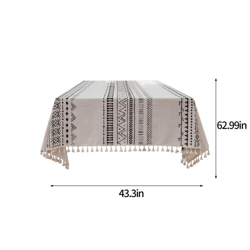 Spillproof Wrinkle-Free Cotton Tablecloth 110x160cm 2