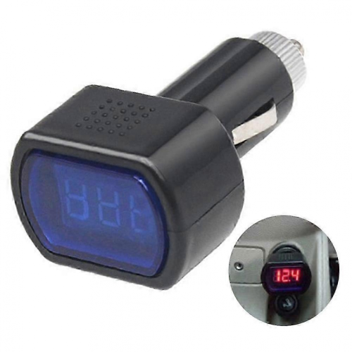 Bil Voltmeter Batteritester Cigarettænder Digital Spændingsmåler 26s 2