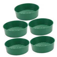 Garden Soil Sieve Set 5Piece Green Plastic Riddle for Fast Soil Sifting Compost and Seedling