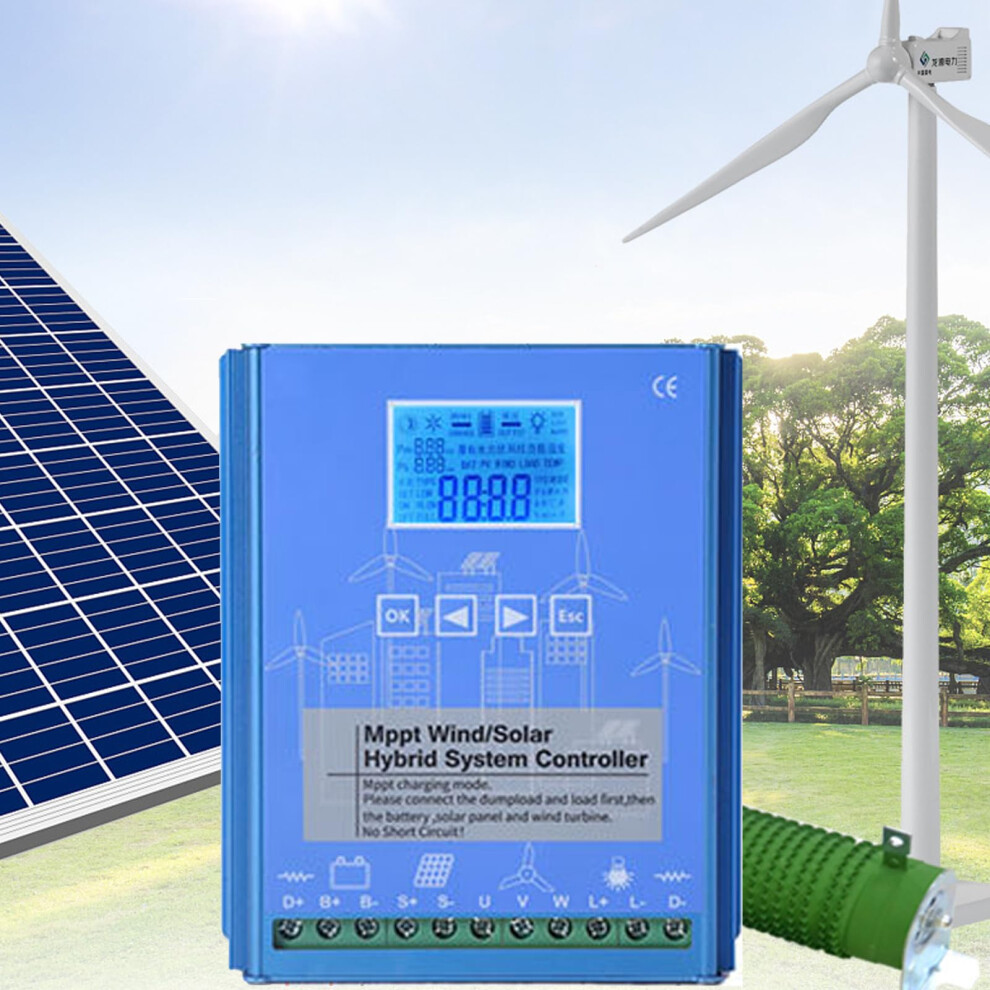 15000W Wind Solar Hybrid Charge Controller Mppt Boost Charging 12V 24V 48V Lcd Smart Display 9310869817017