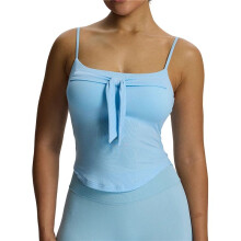 Damen Camisole Bowknot Ärmellos Verstellbare Spaghettiträger Yoga Tank Top Y2K Basic Shirt Hellblau S