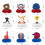 Baseball honningkage bordpynt 9 stk. 5