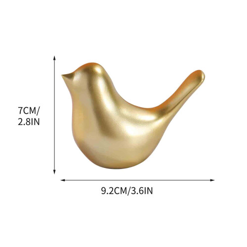Gold Small Bird Statue Modern Home Decor Medium 1