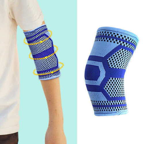 Knitted Elbow Protectors Elastic Elbow Sleeve For Boys-Black M 2