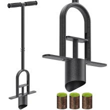 Heavy Duty Long Handled Bulb Planter and Sod Plugger with NonSlip TGrip Handle for Effortless Planting