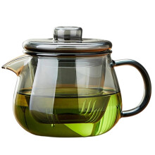 Theepot van Borosilicaatglas met Infuser - Theeketel met Deksel, Geschikt voor Gebruik op Het Fornuis