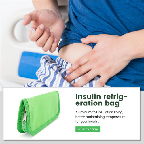 Insulin Cooler Travel Case Diabetic Medication Organizer Cooler Bag Green 1