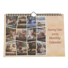 Funny Cat Calendar, Cat Wall Calendar - 12 Month Planner Wall Calendar Family Planner Monthly Wall Calendar for Home