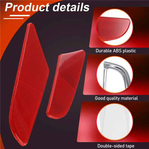 For  Serena C27 2017-2020 Car Rear Bumper Fog Lamp Light Warning Safty Reflector Panel Trim W/Decorative Frame 2