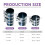 8Pcs 3" 4" 6" Piston Ring Compressor and Adjustable Piston Installation Tool Installer Removal Pliers with Wrench 6