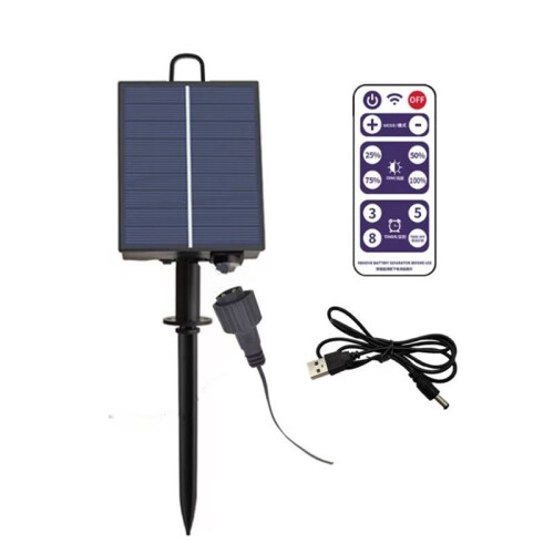 Solar Battery Box Kit Pack Powered Lithium Panel Light with Remote Control for Led String Strip Lamp 3V DIY