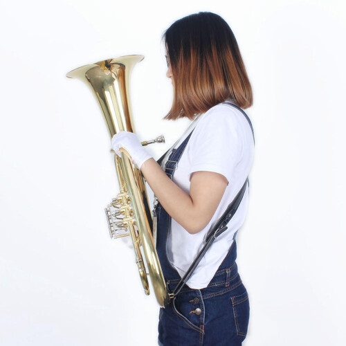 Adjustable PU Leather Tuba Arm Strap with Comfortable Support for Practice and Performance 1
