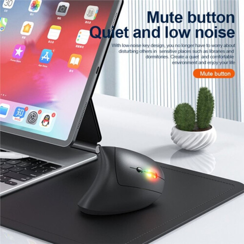 2.4GHz Wireless Vertical Ergonomic Mouse Rechargeable  Mice DPI 800/1200/1600 for Laptop PC Desktop White