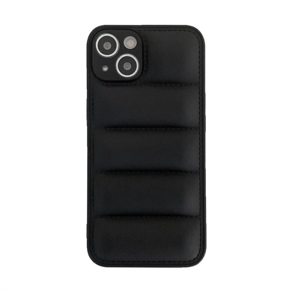 Case For Iphone 16 Luxury Puffer Soft Silicone Shockproof Cover With Raised Camera Bezels Black 9310869817277