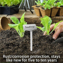 Plantlabels van 304 Roestvrij Staal, 10 Waterdichte Metalen Plantlabels met Markerpen, 32,7 cm (12,75 Inch) Tuinlabels